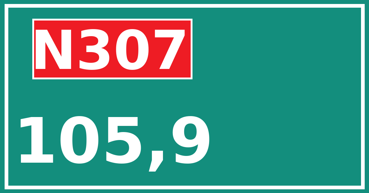 Hectometerbord N307 105,9