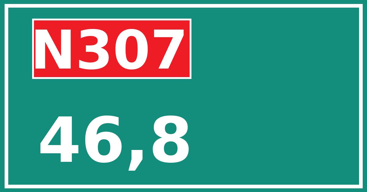 Hectometerbord N307 46,8