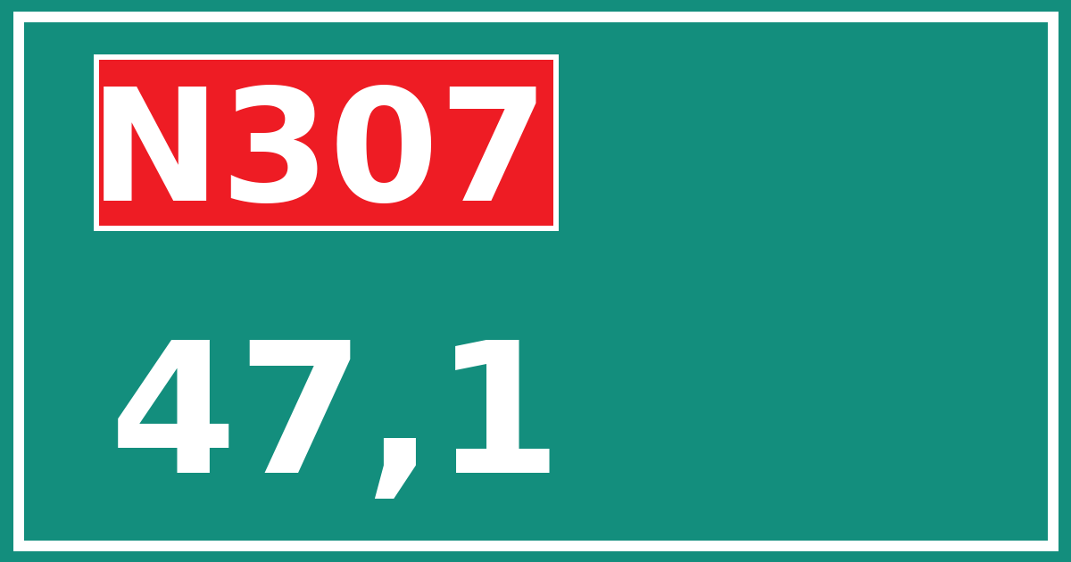 Hectometerbord N307 47,1