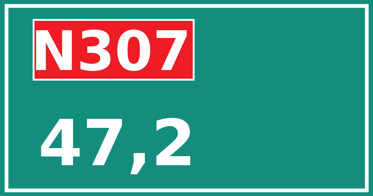 Hectometerbord N307 47,2