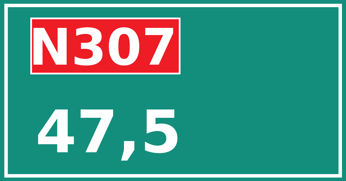 Hectometerbord N307 47,5