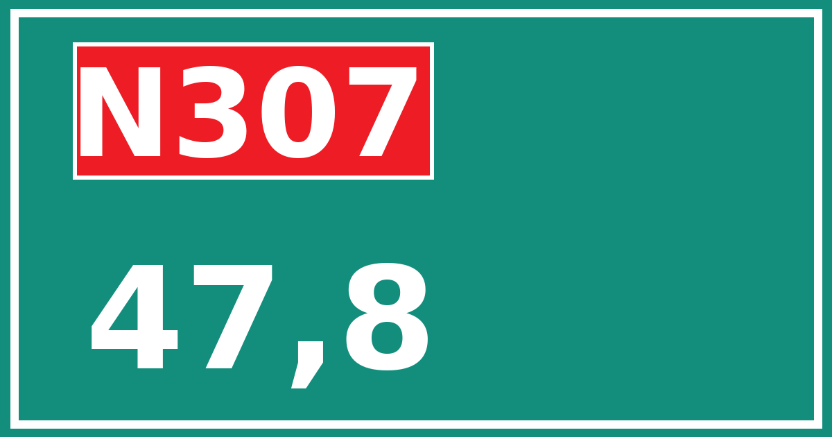 Hectometerbord N307 47,8