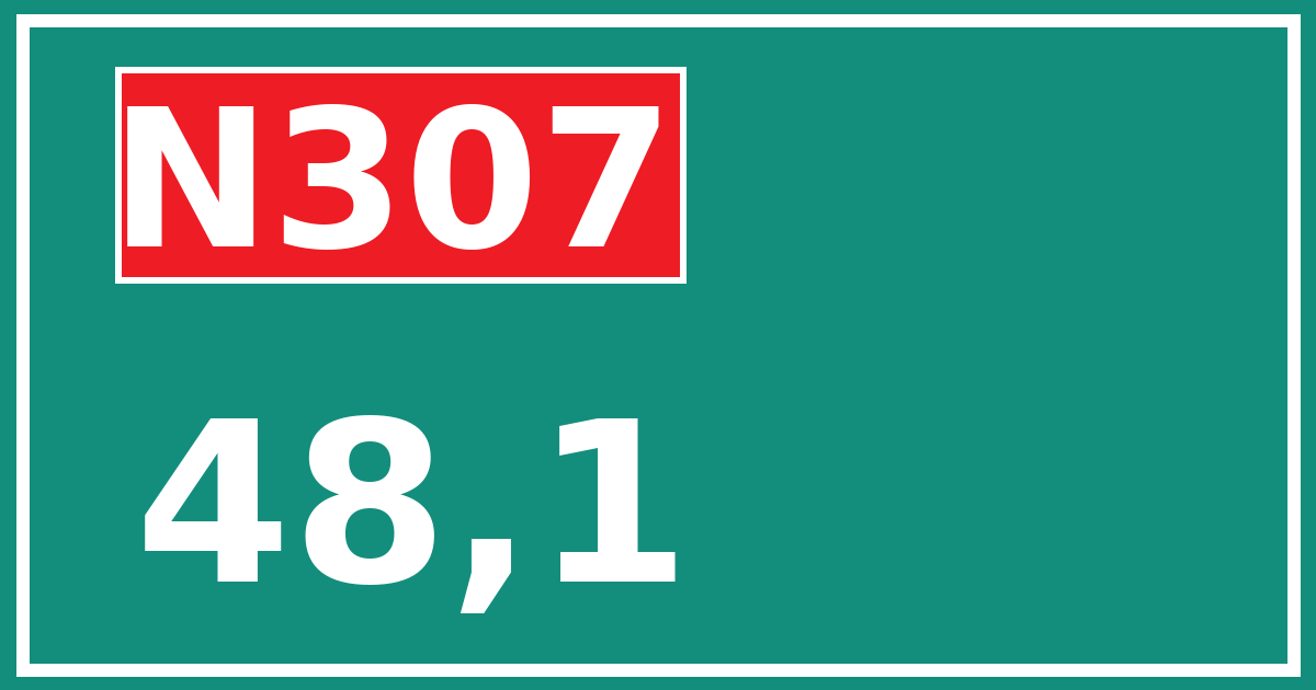 Hectometerbord N307 48,1