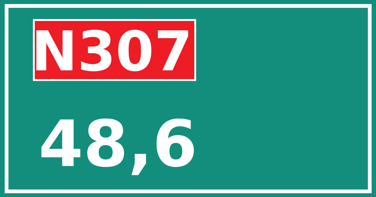 Hectometerbord N307 48,6