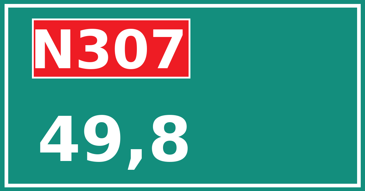 Hectometerbord N307 49,8