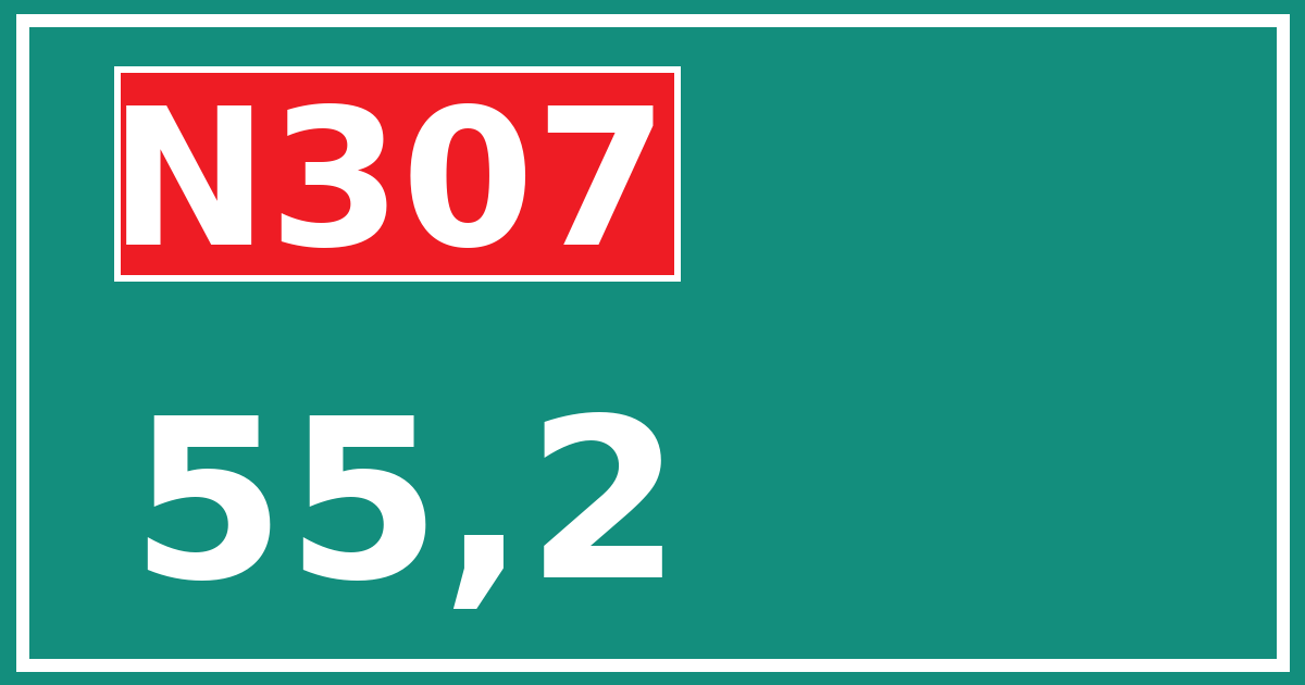 Hectometerbord N307 55,2