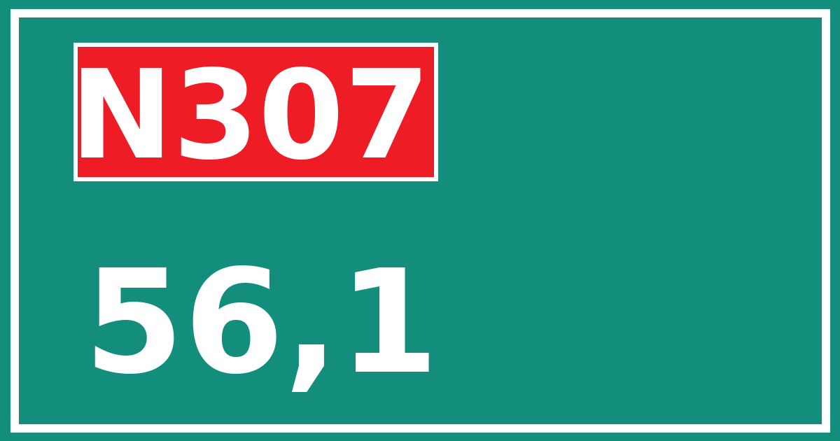 Hectometerbord N307 56,1