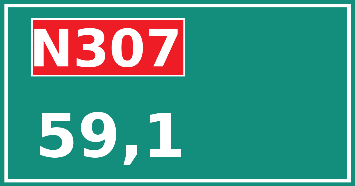 Hectometerbord N307 59,1