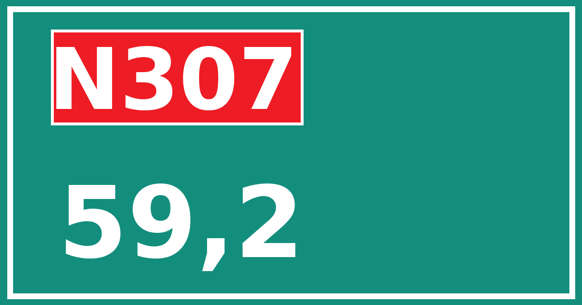 Hectometerbord N307 59,2