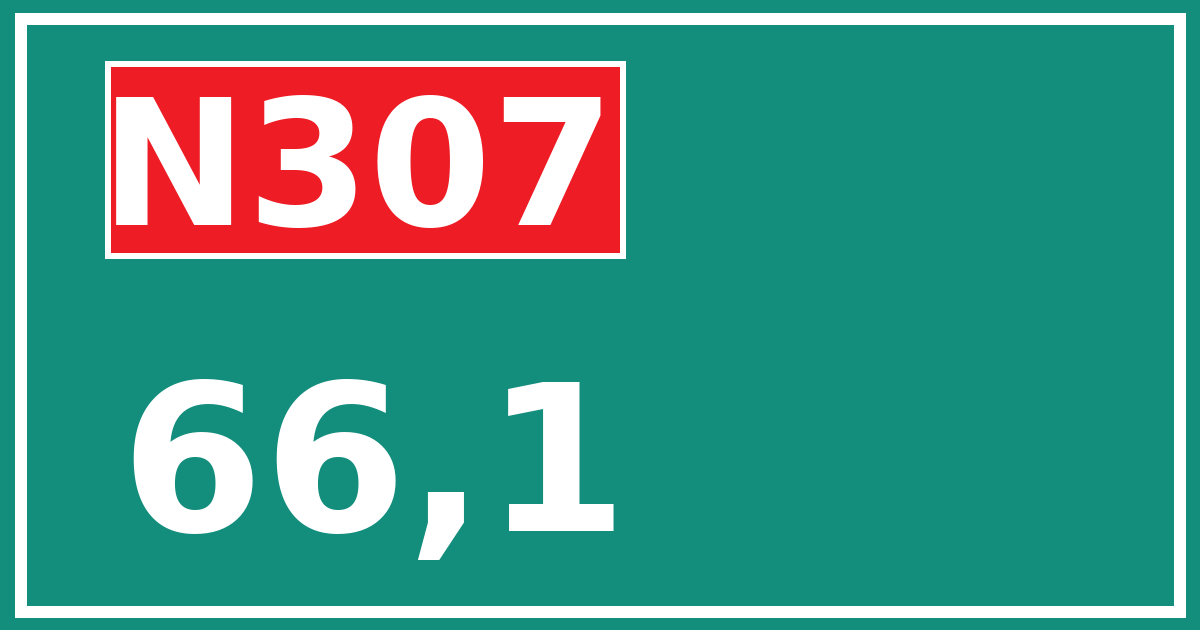 Hectometerbord N307 66,1