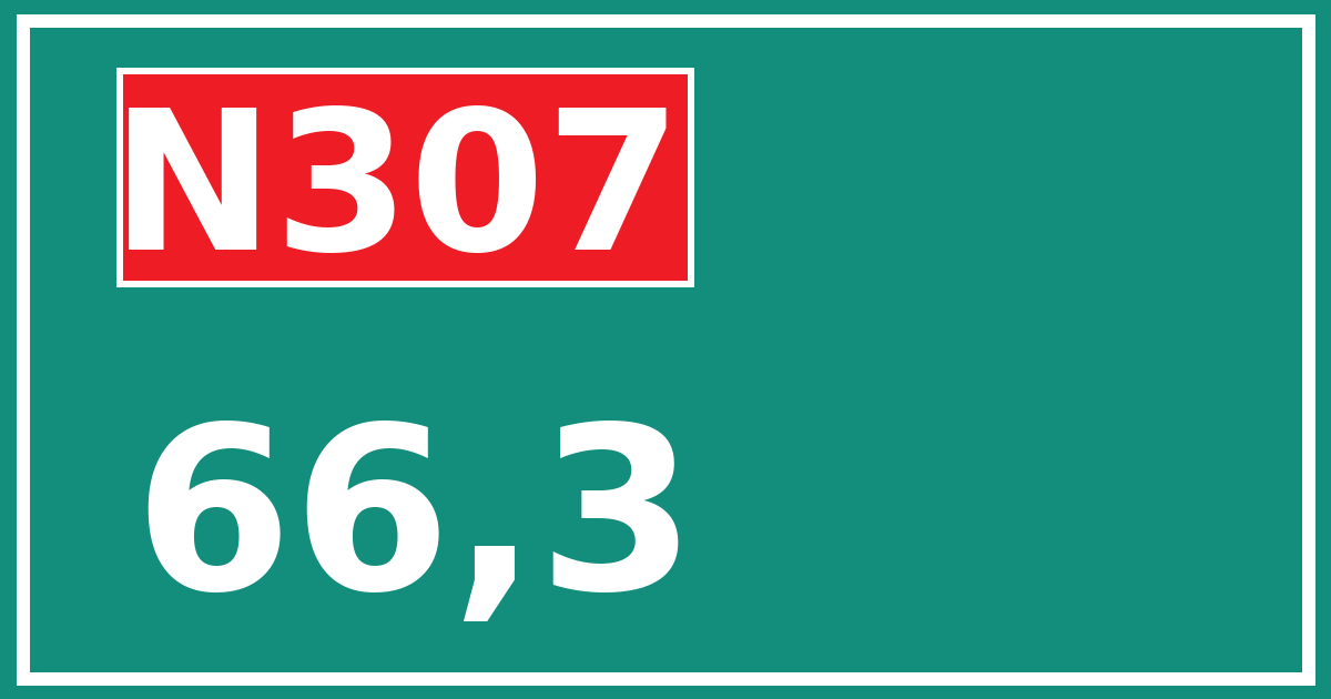 Hectometerbord N307 66,3
