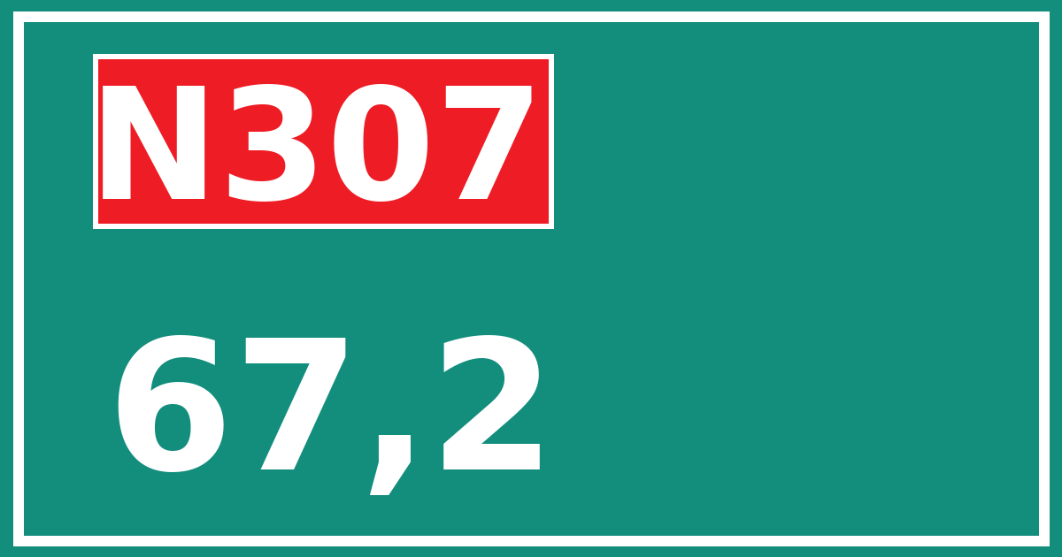Hectometerbord N307 67,2