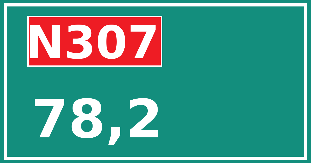 Hectometerbord N307 78,2