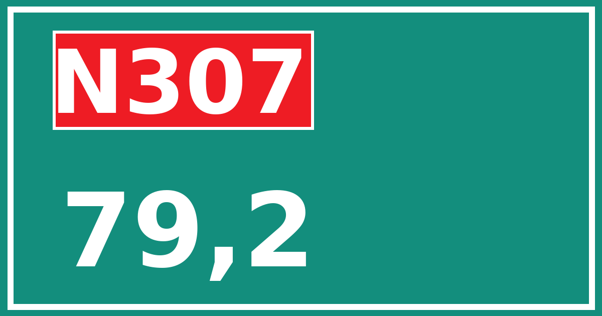 Hectometerbord N307 79,2