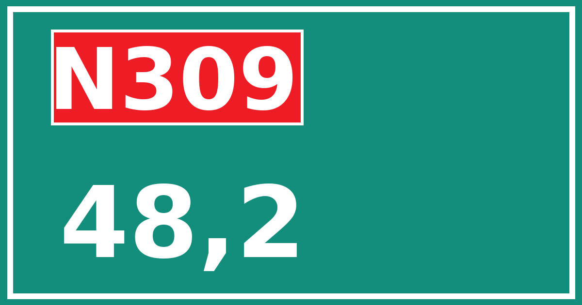 Hectometerbord N309 48,2