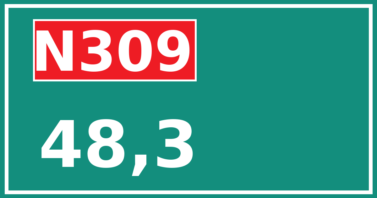 Hectometerbord N309 48,3