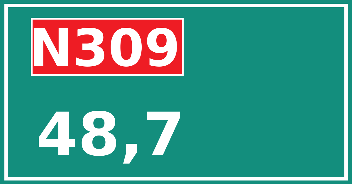 Hectometerbord N309 48,7