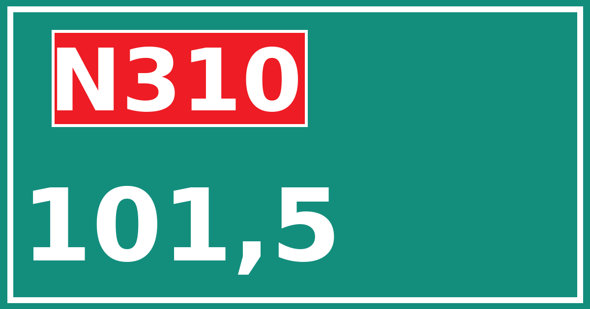 Hectometerbord N310 101,5