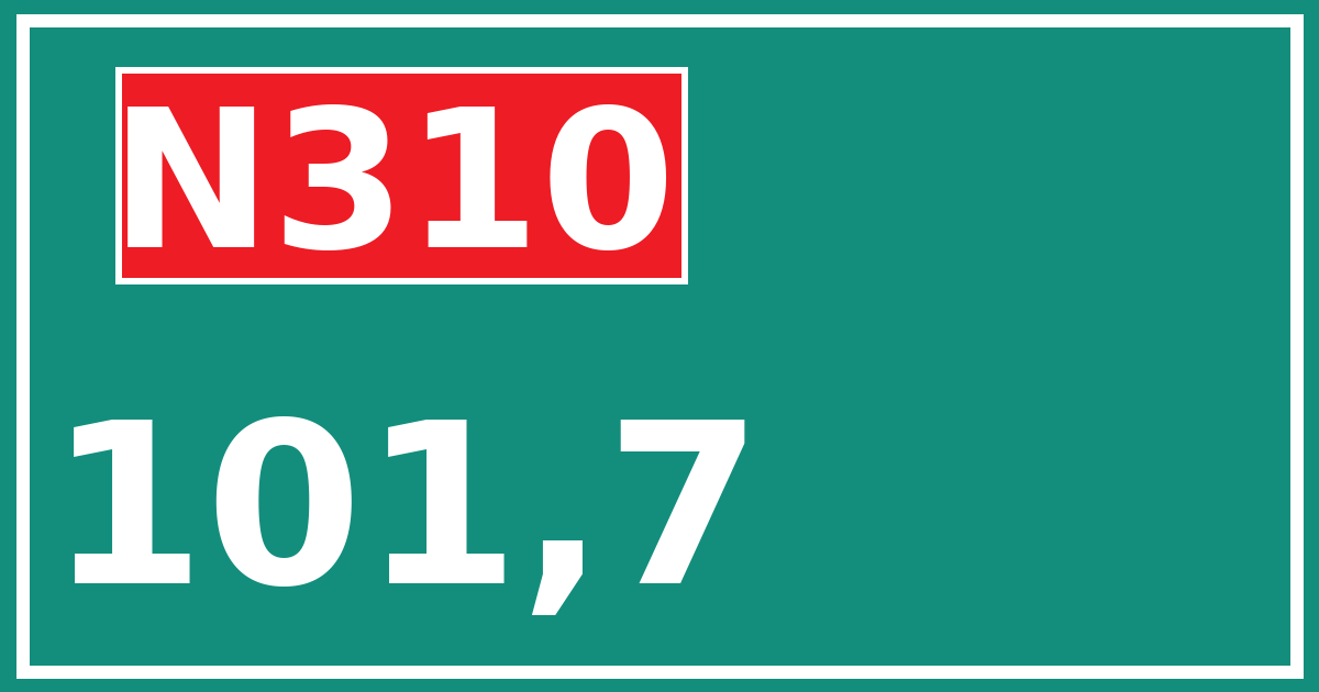 Hectometerbord N310 101,7