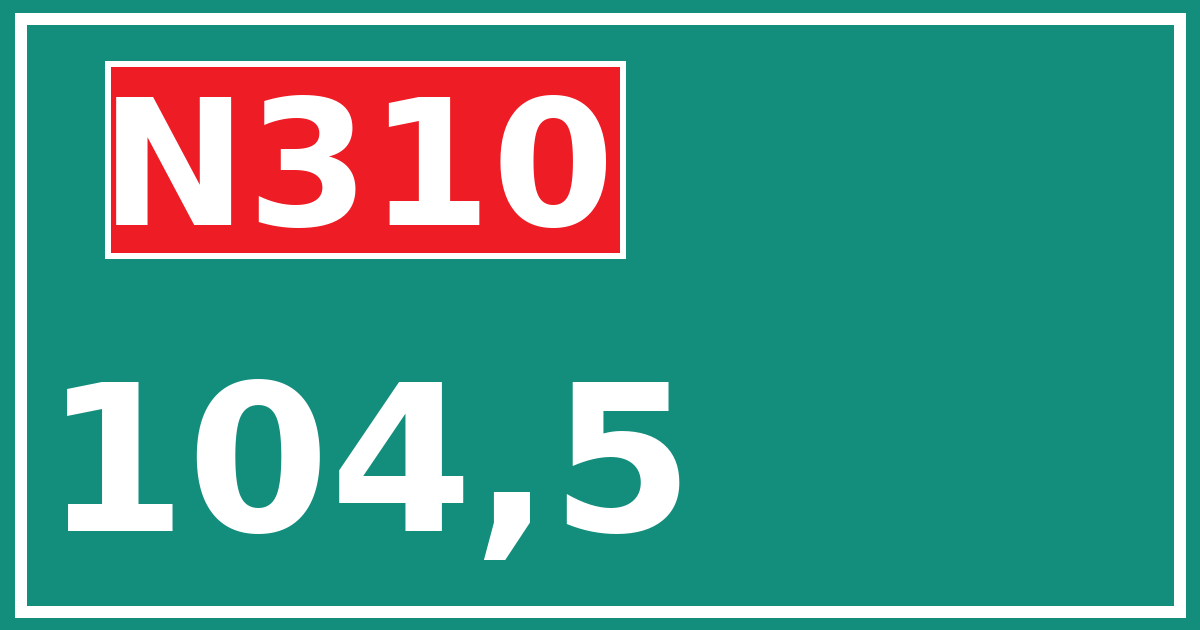 Hectometerbord N310 104,5