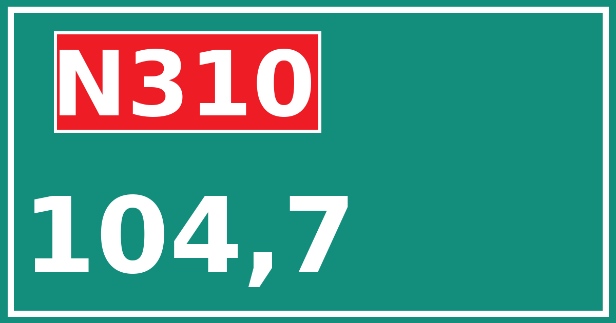 Hectometerbord N310 104,7