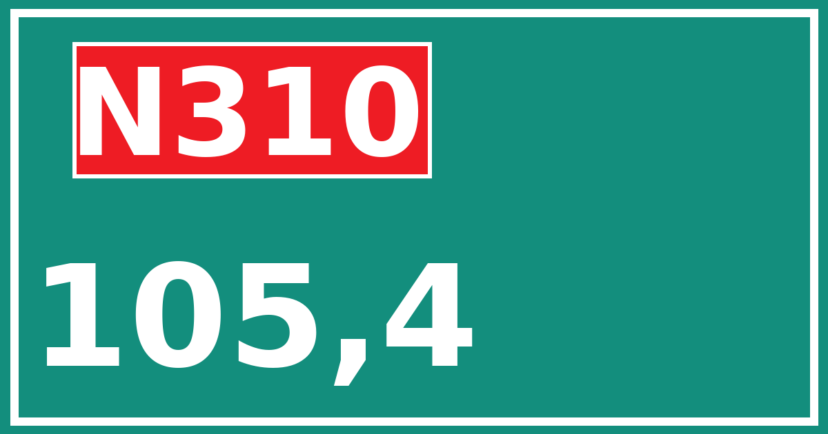Hectometerbord N310 105,4