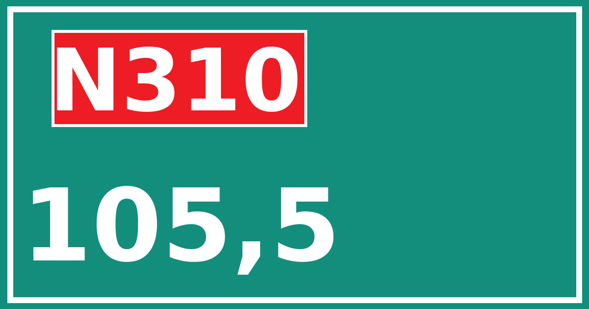 Hectometerbord N310 105,5