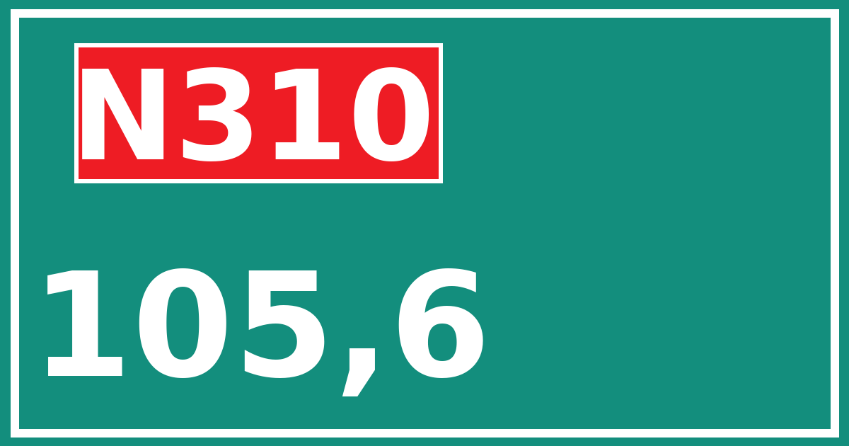 Hectometerbord N310 105,6