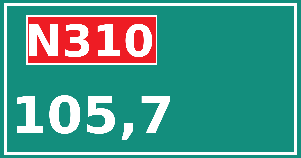 Hectometerbord N310 105,7