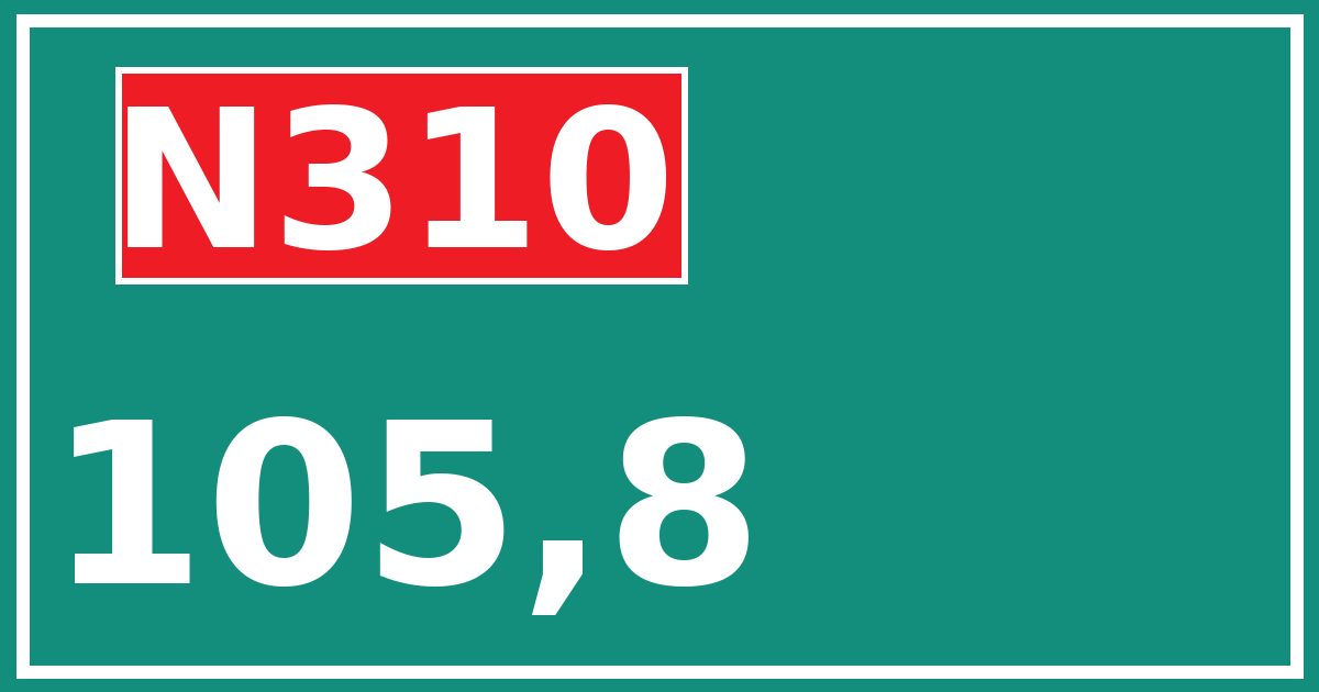 Hectometerbord N310 105,8