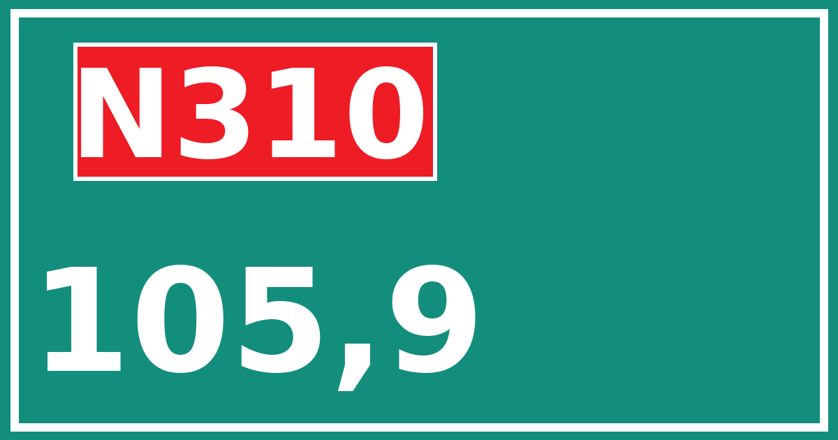 Hectometerbord N310 105,9