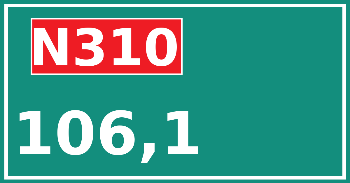 Hectometerbord N310 106,1