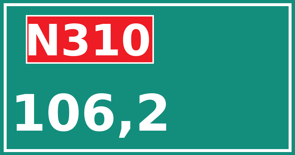 Hectometerbord N310 106,2