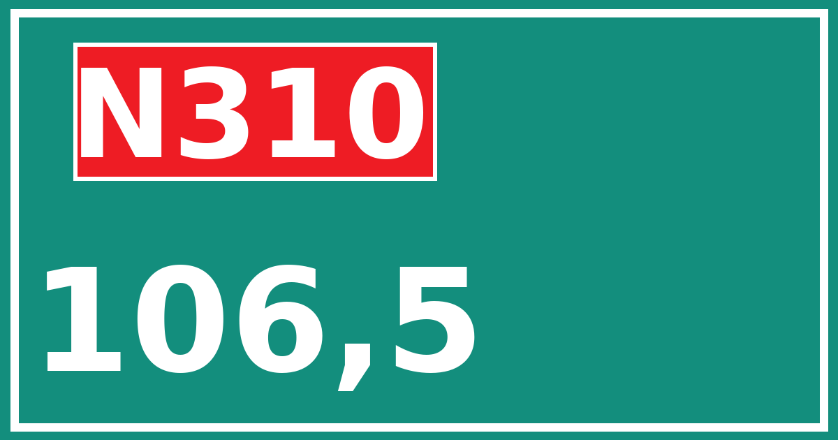Hectometerbord N310 106,5