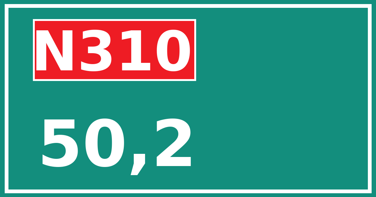 Hectometerbord N310 50,2