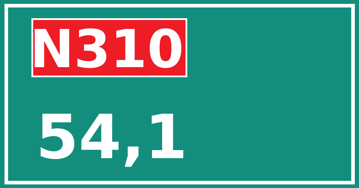 Hectometerbord N310 54,1