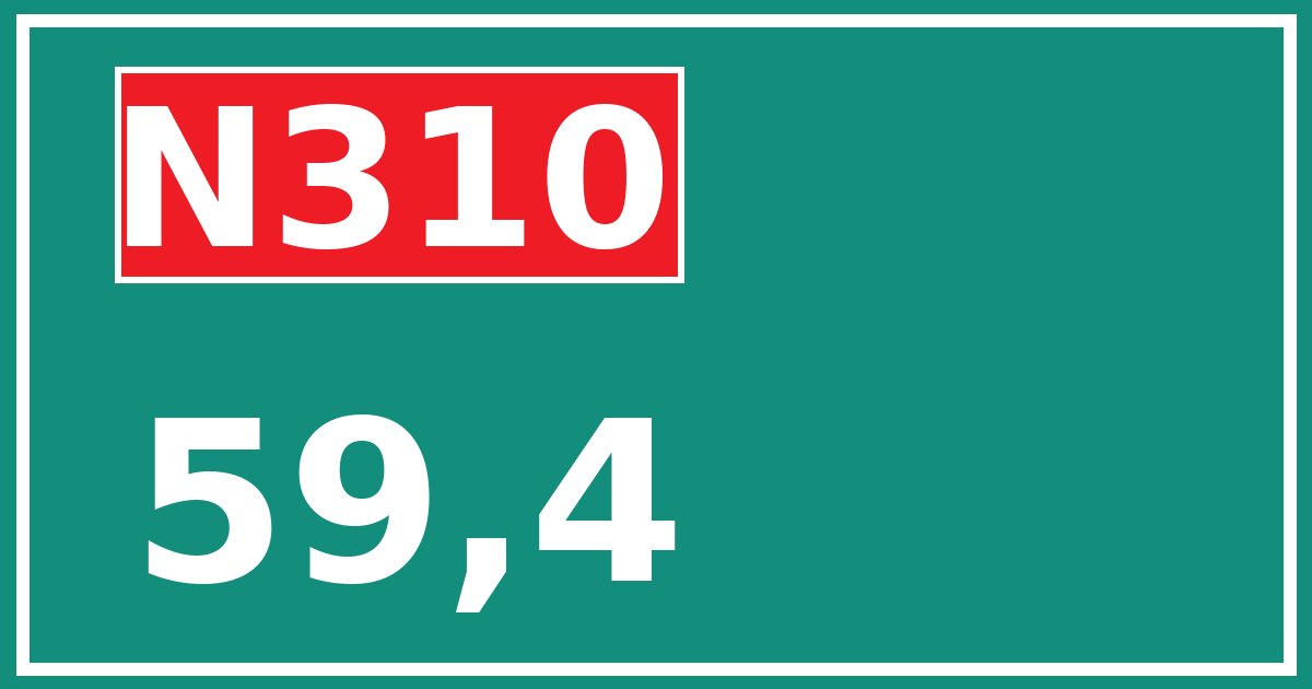 Hectometerbord N310 59,4