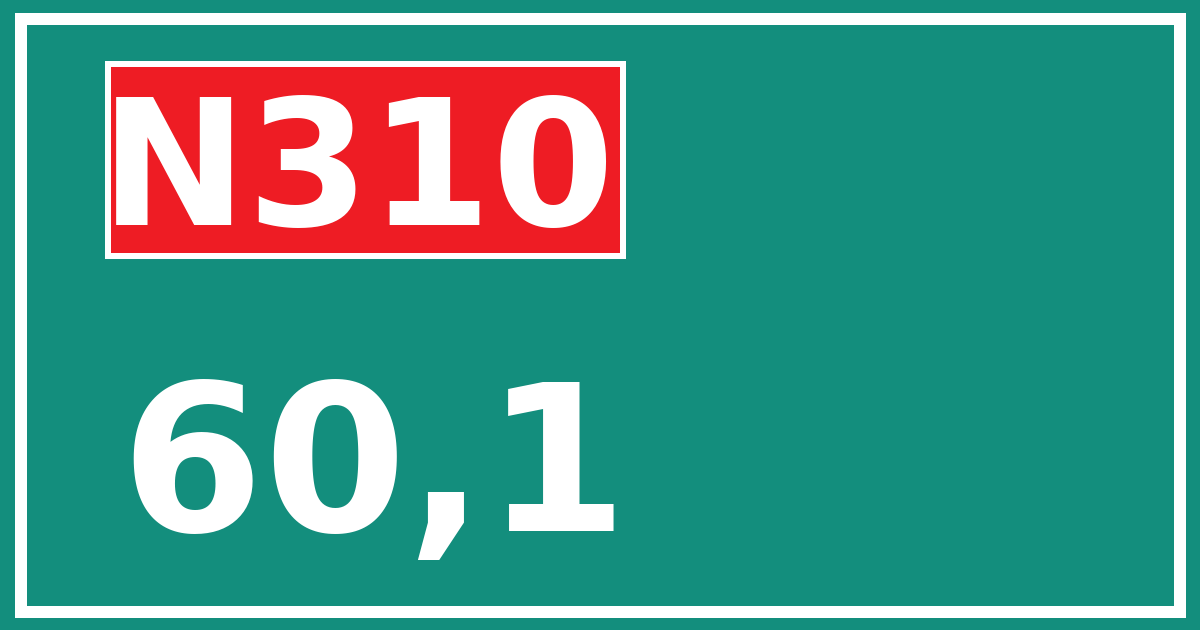 Hectometerbord N310 60,1