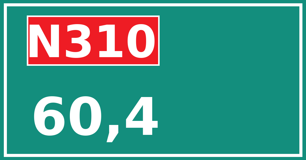 Hectometerbord N310 60,4