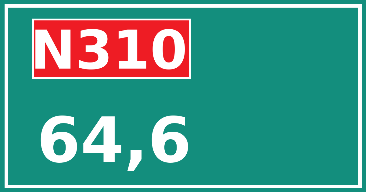 Hectometerbord N310 64,6