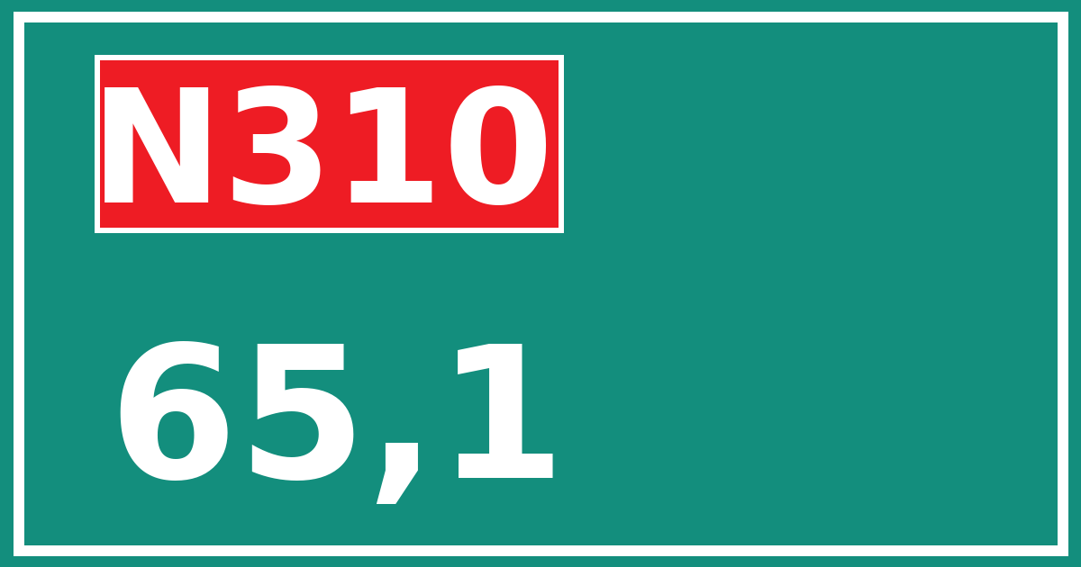 Hectometerbord N310 65,1