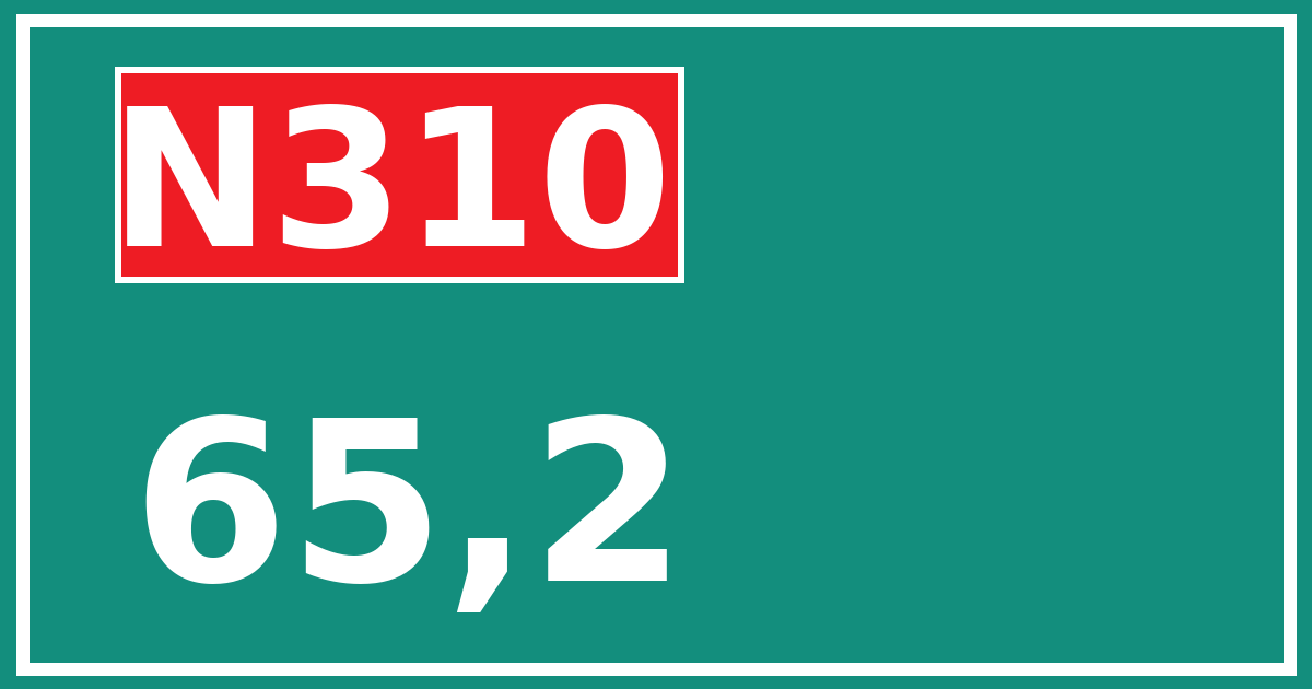 Hectometerbord N310 65,2