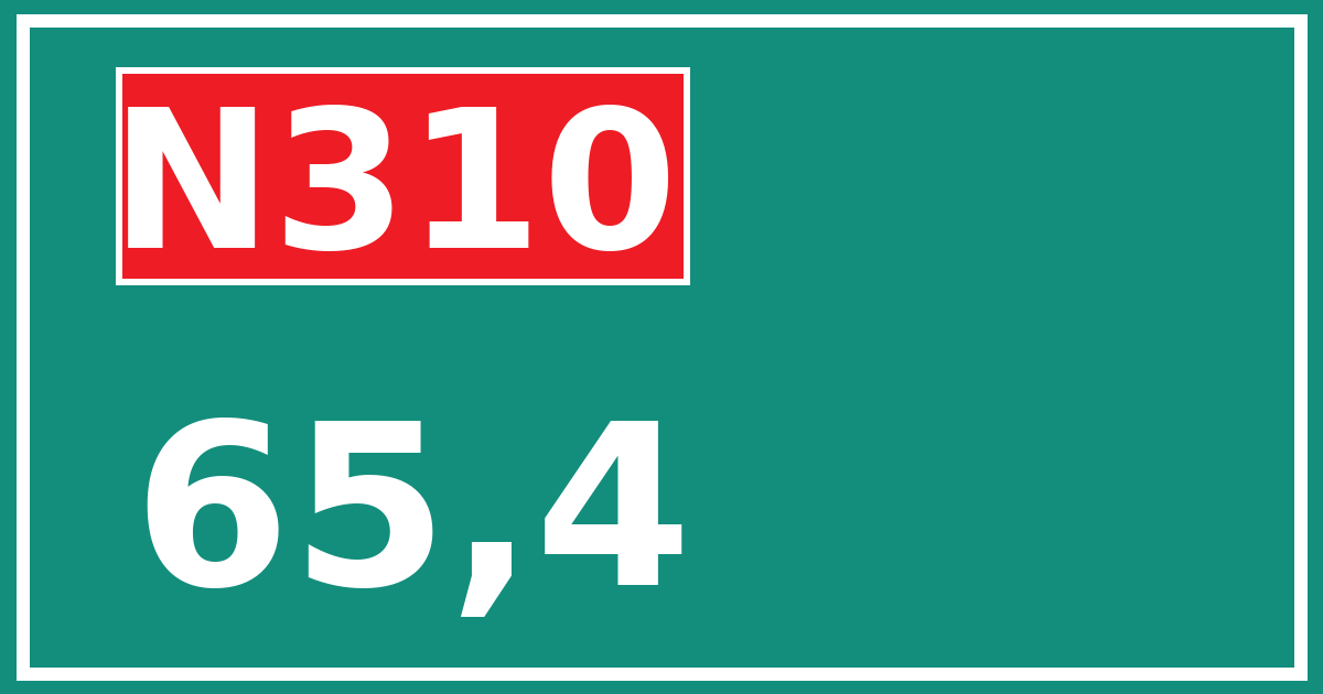Hectometerbord N310 65,4
