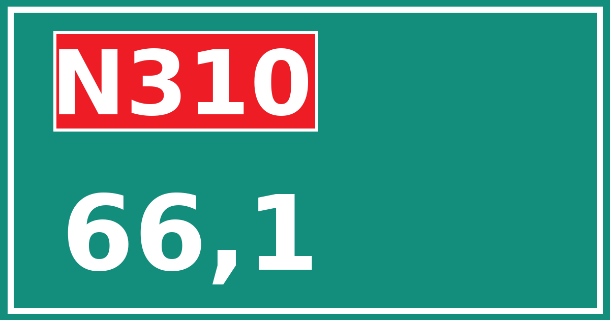 Hectometerbord N310 66,1