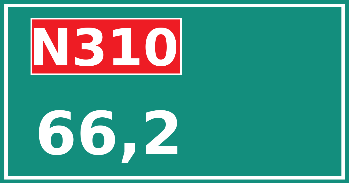 Hectometerbord N310 66,2