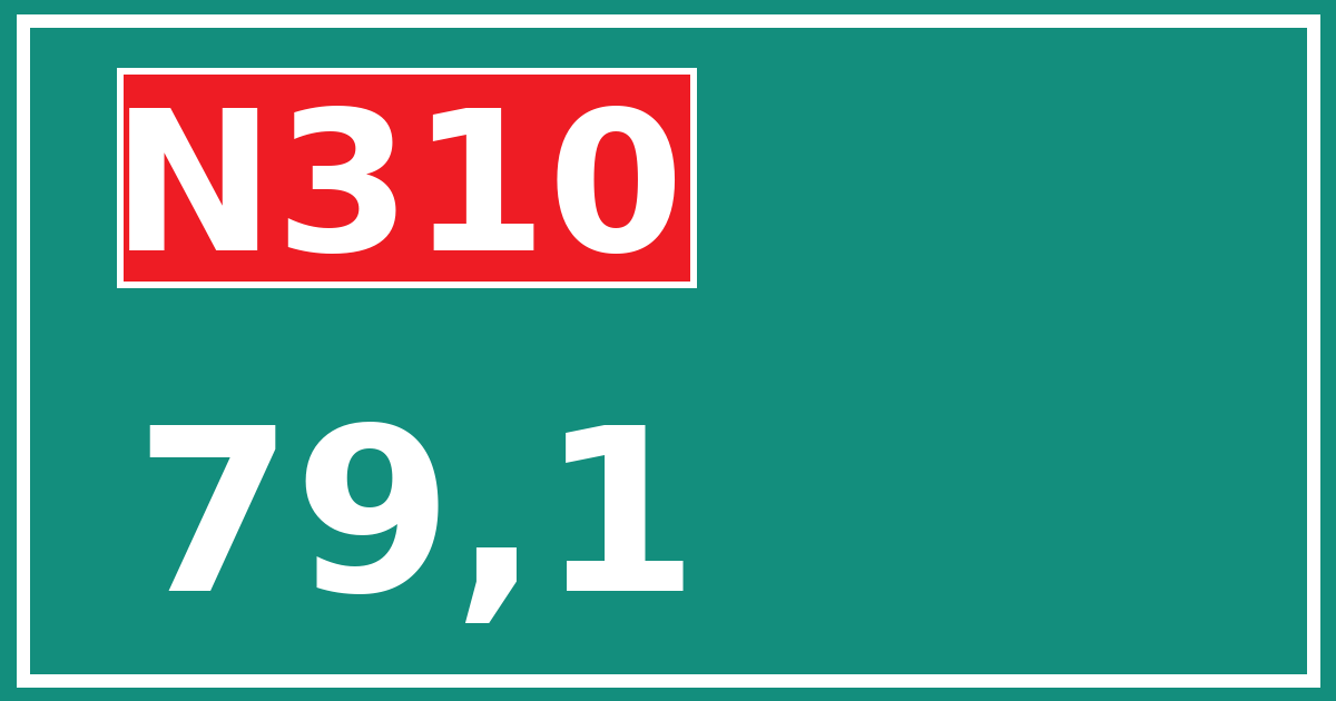 Hectometerbord N310 79,1