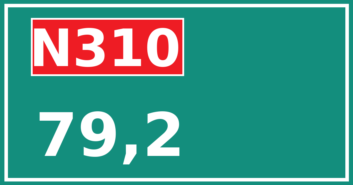 Hectometerbord N310 79,2