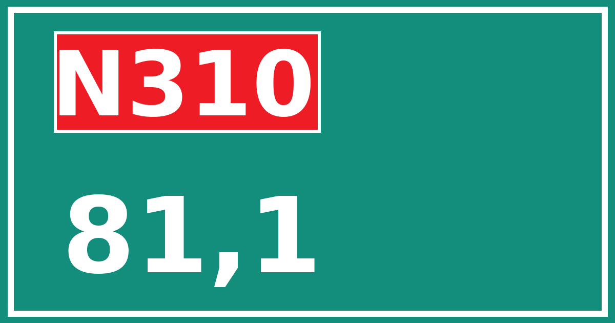 Hectometerbord N310 81,1