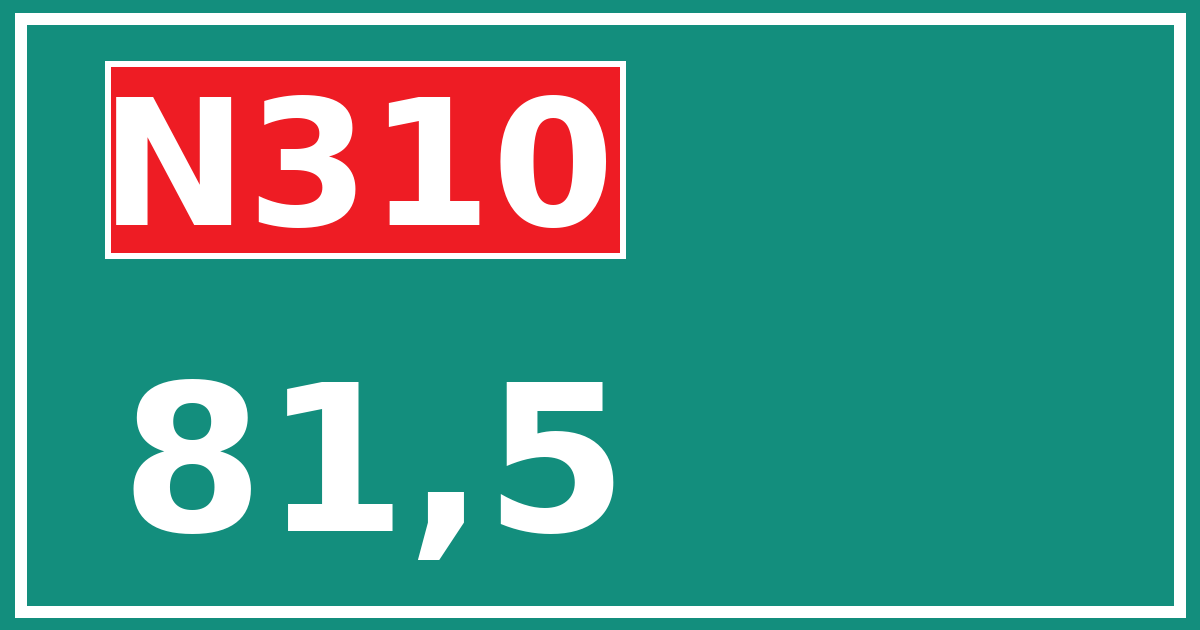 Hectometerbord N310 81,5