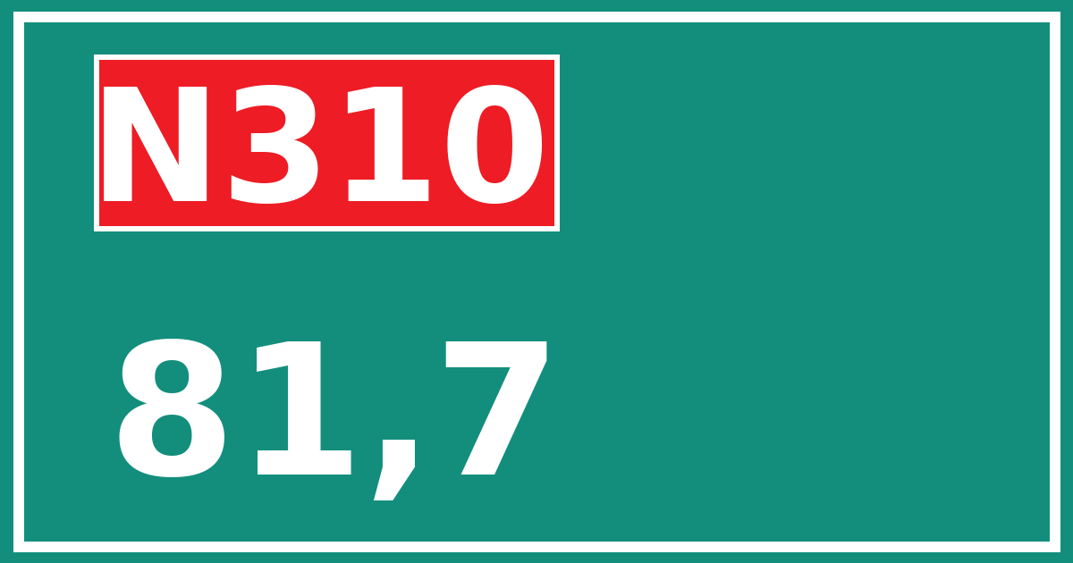 Hectometerbord N310 81,7